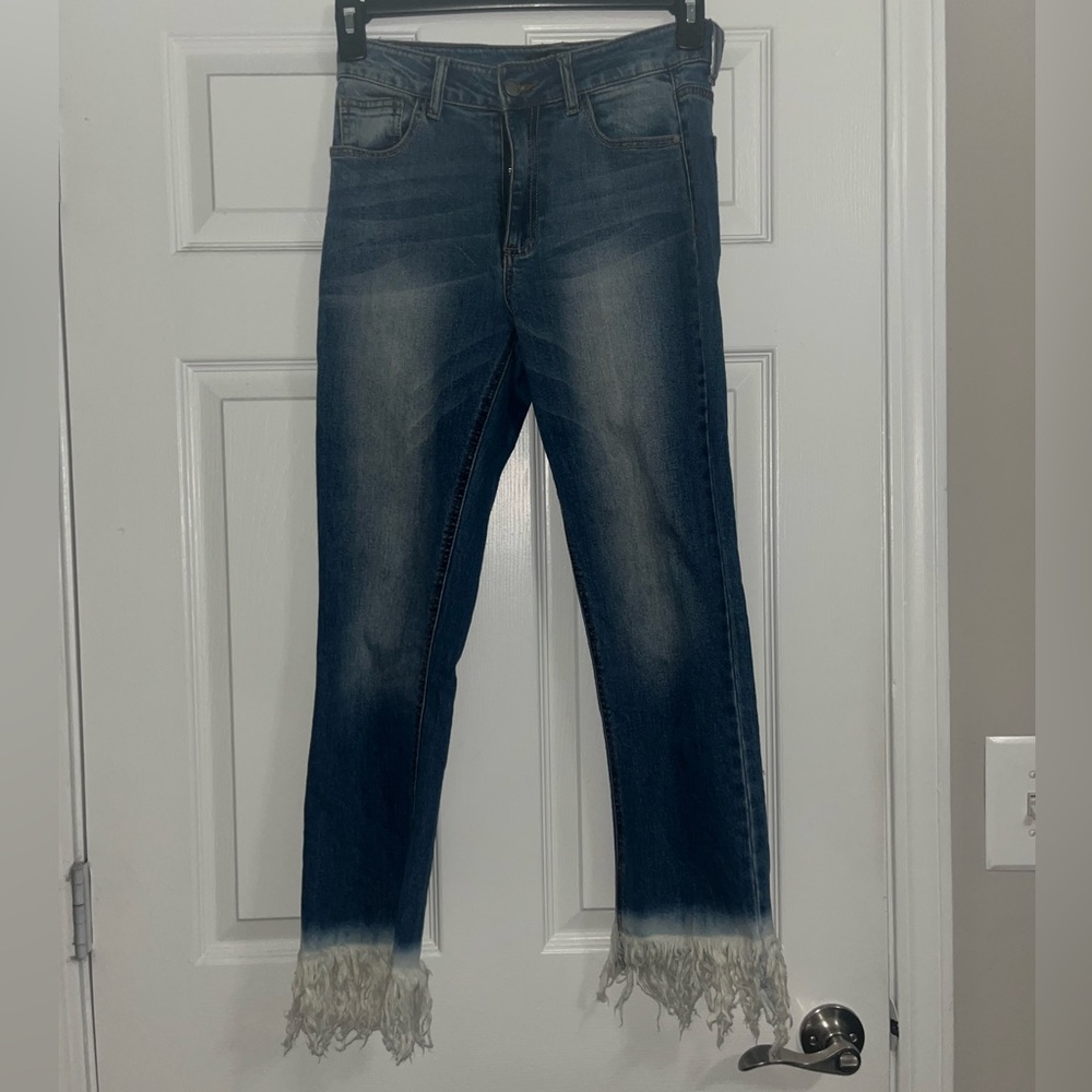 Fringed jeans